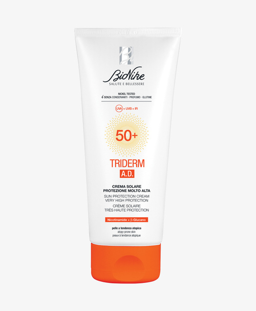 Sun protection cream SPF 50+ - Triderm A.D. | BioNike - Sito Ufficiale