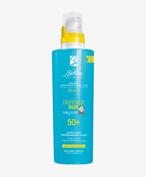50+ Baby&Kid Fluid Lotion - Defence Sun | BioNike - Sito Ufficiale